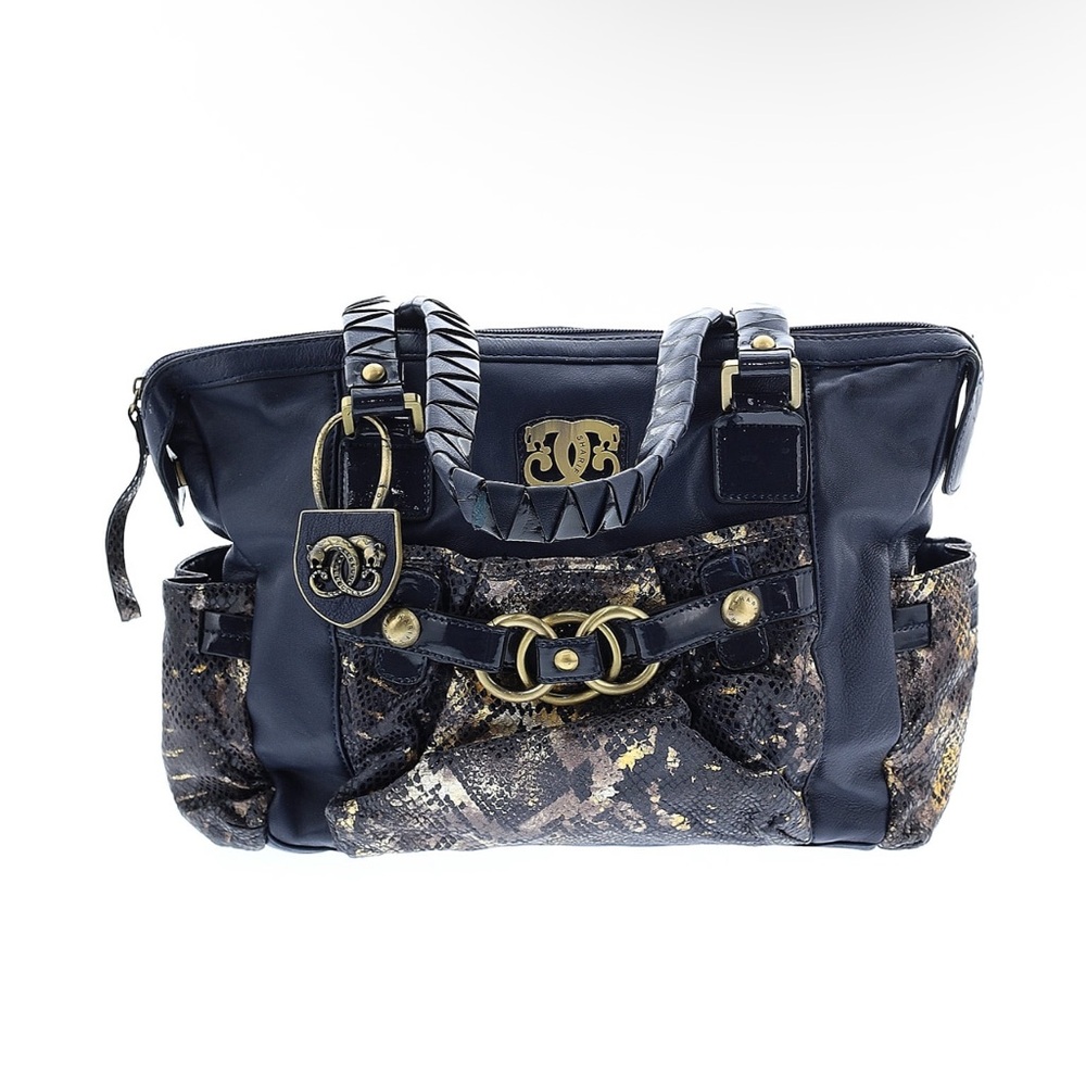NWOT Sharif-Original by Sharif 1827 Blue Patent Handbag-MSRP $247 - Picture 1 of 3